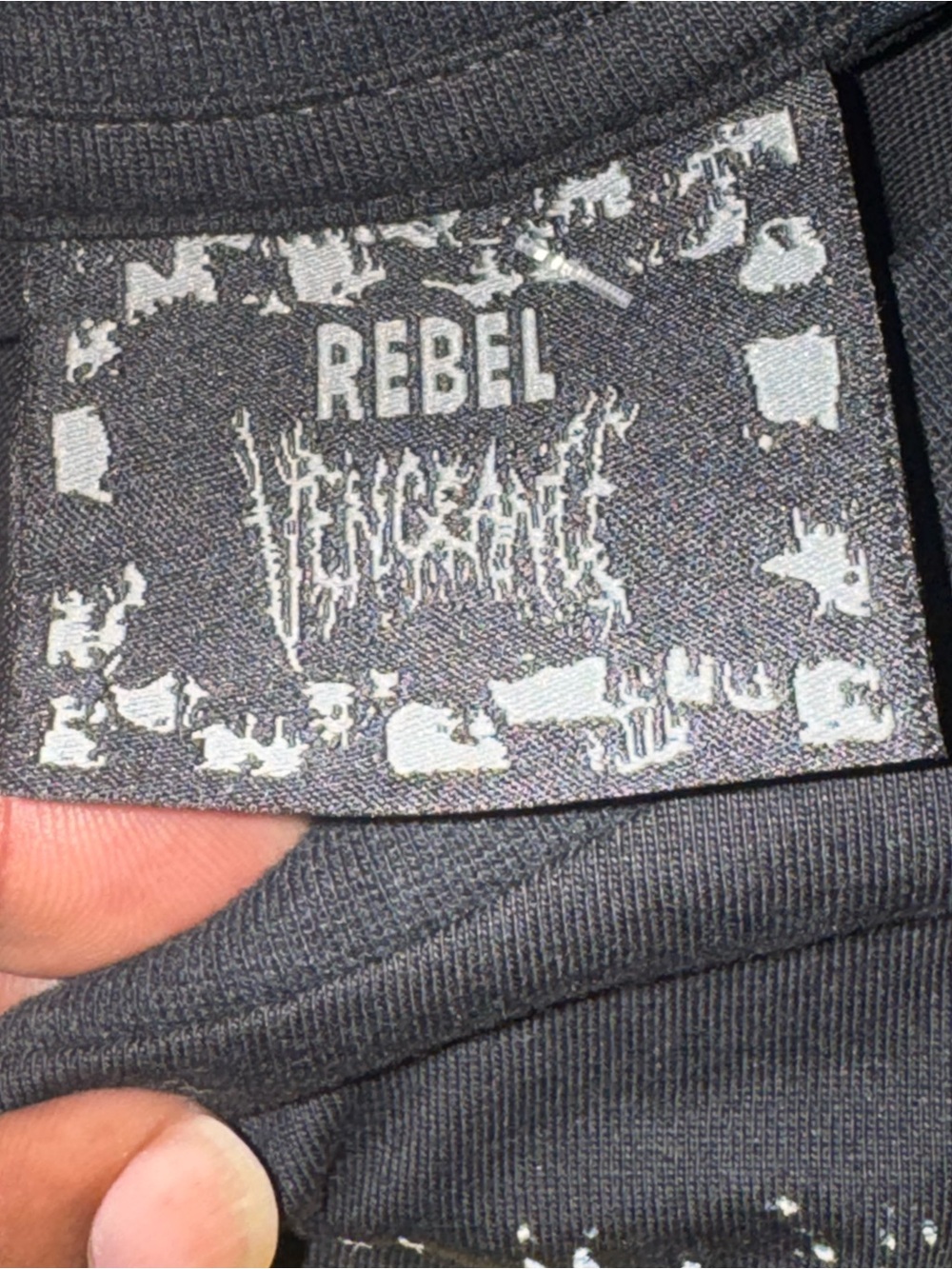 rebel Black Short Sleeve Moto Graphic Tee with Yellow Lettering - Picture 7 of 8